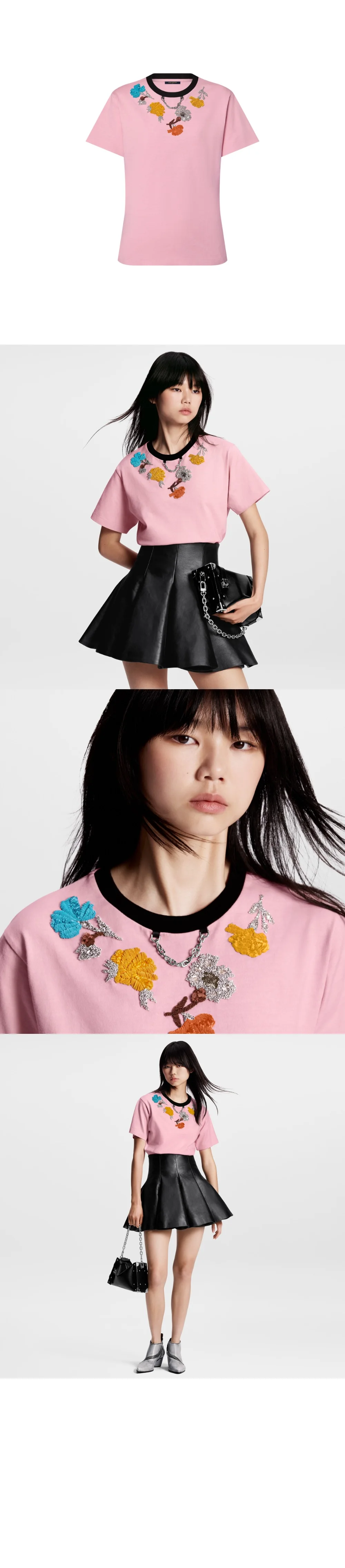 루이비통 엠브로이더드 카네이션 티셔츠 1AFTCO