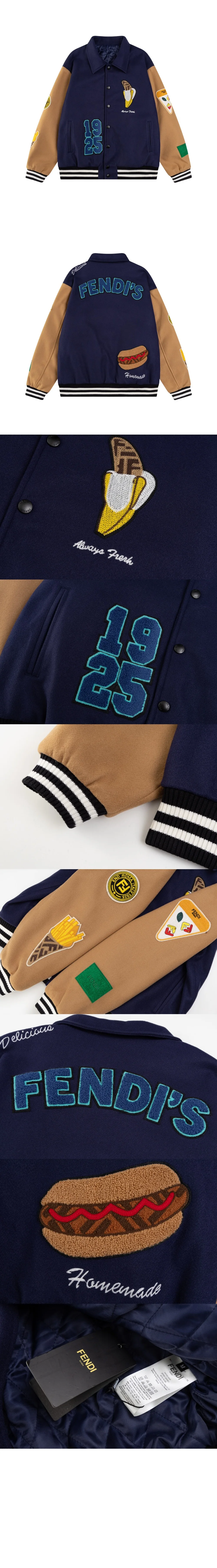 펜디 울 펜딜리셔스 보머 재킷 FW1348