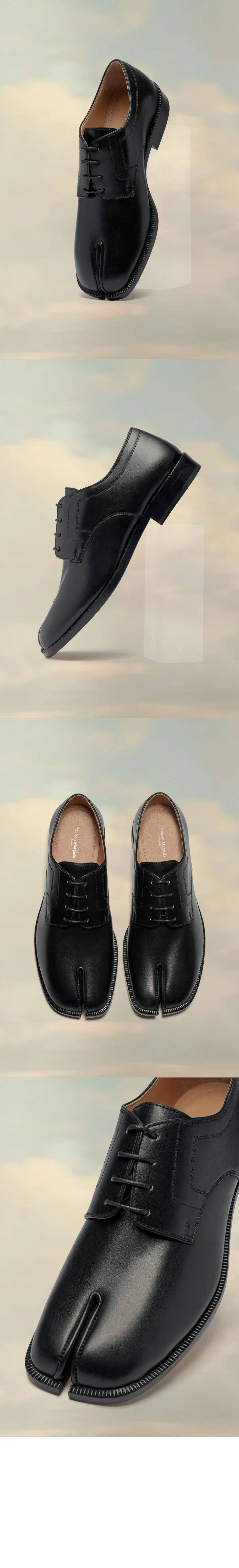 메종 마르지엘라 Tabi 가죽 브로그 T8013